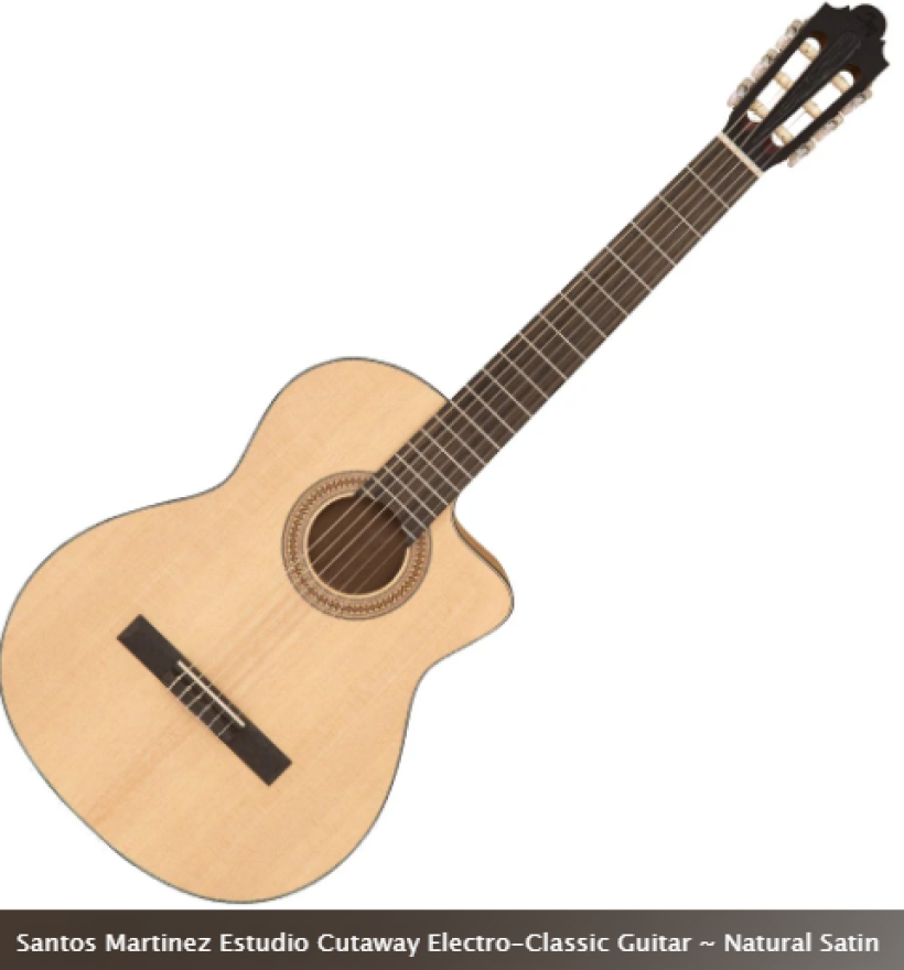 Guitare électro-classique Santos Martinez SM250CE-1
